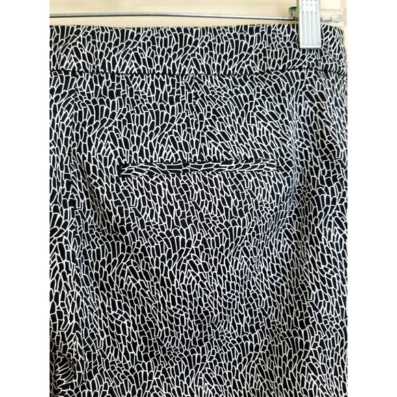 Coldwater Creek Pants Womens 6 Cropped Capri Natural Fit Black White Stretch - Picture 5 of 8